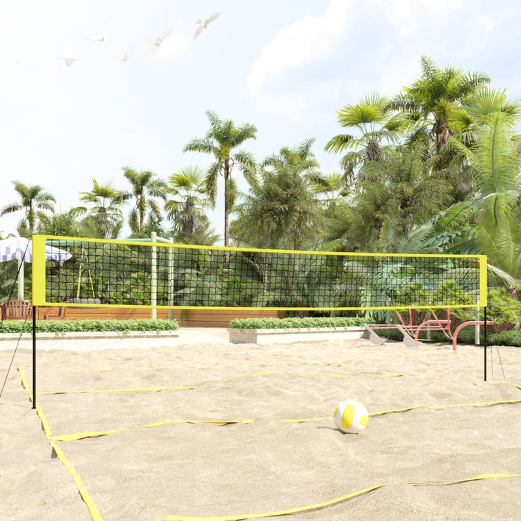 Vidaxl Volleyballnet 823x244 cm Pe Fabric gelb und schwarz
