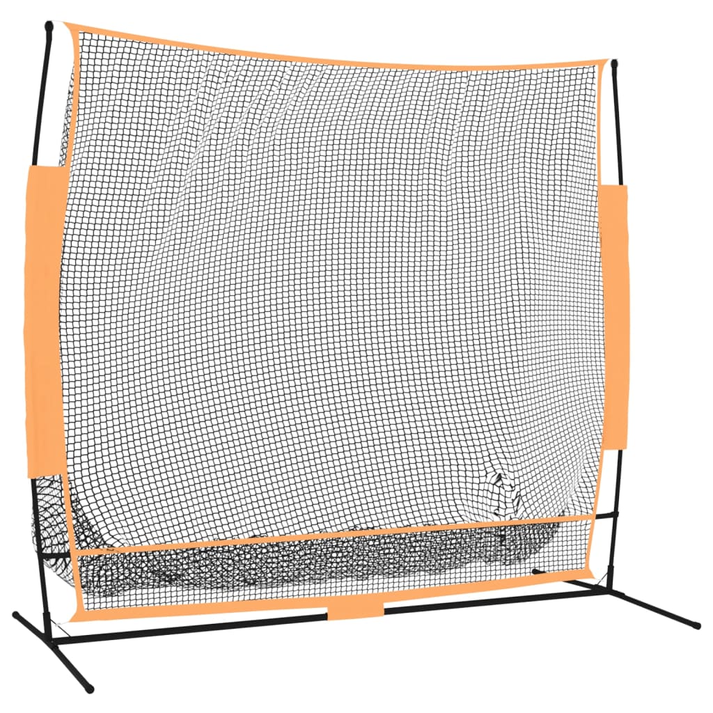 Vidaxl Golf Training Network 215x107x216 cm Polyesterschwarz und Orange