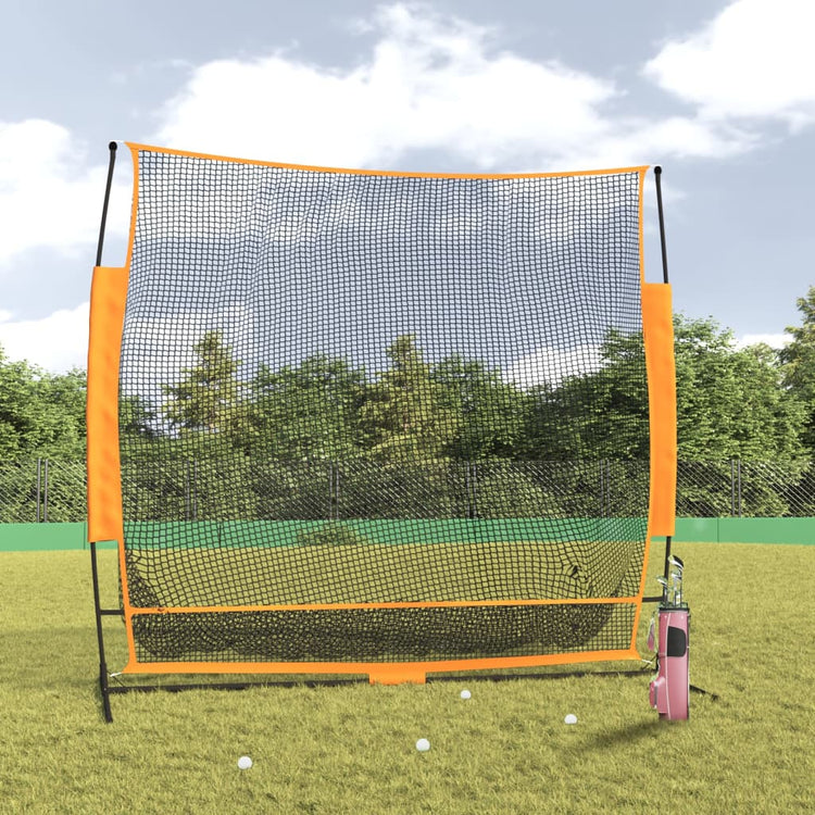 Vidaxl Golf Training Network 215x107x216 cm Polyesterschwarz und Orange
