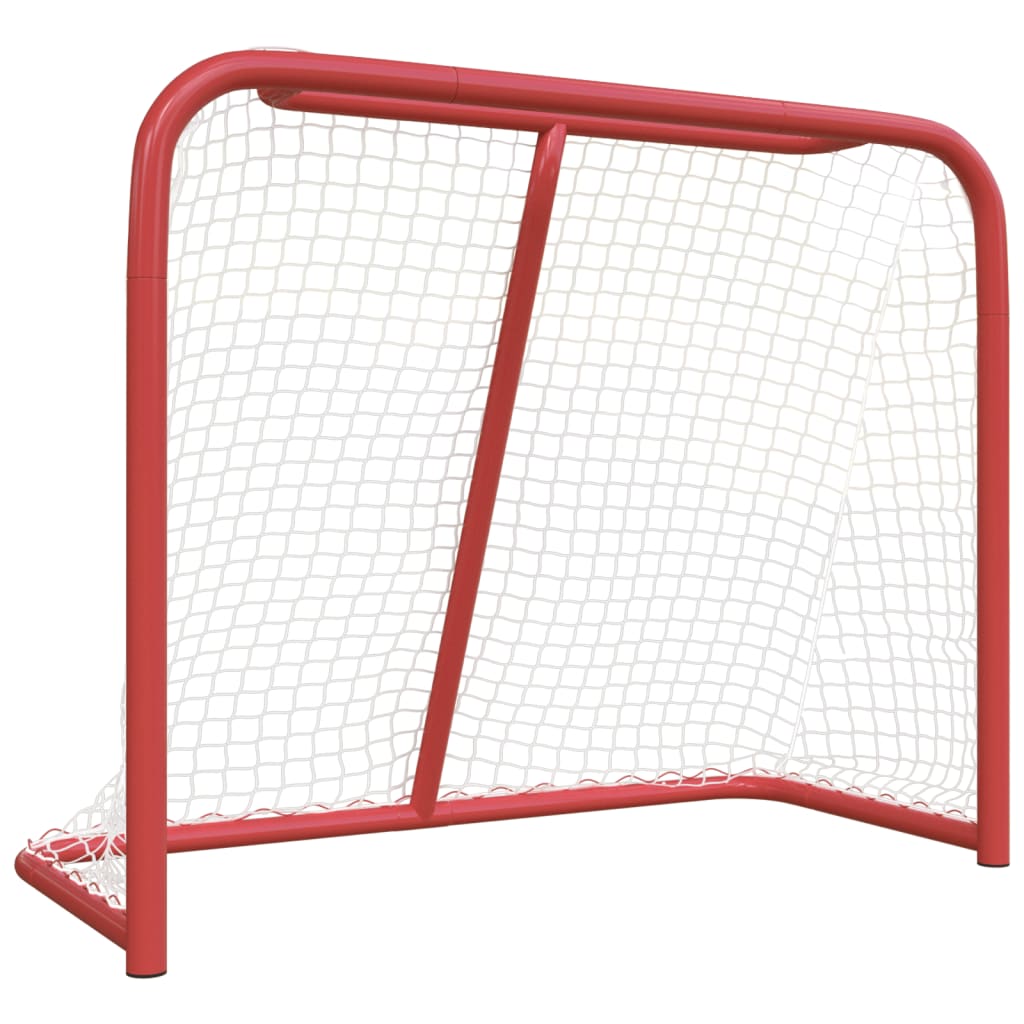 VIDAXL Hockeyziel 183x71x122 cm Polyesterrot und Weiß