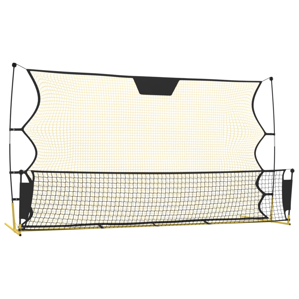 Vidaxl Football Reboundnet 183x85x120 cm Polyesterschwarz und Gelb