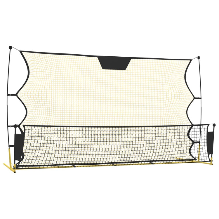 Vidaxl Football Reboundnet 183x85x120 cm Polyesterschwarz und Gelb