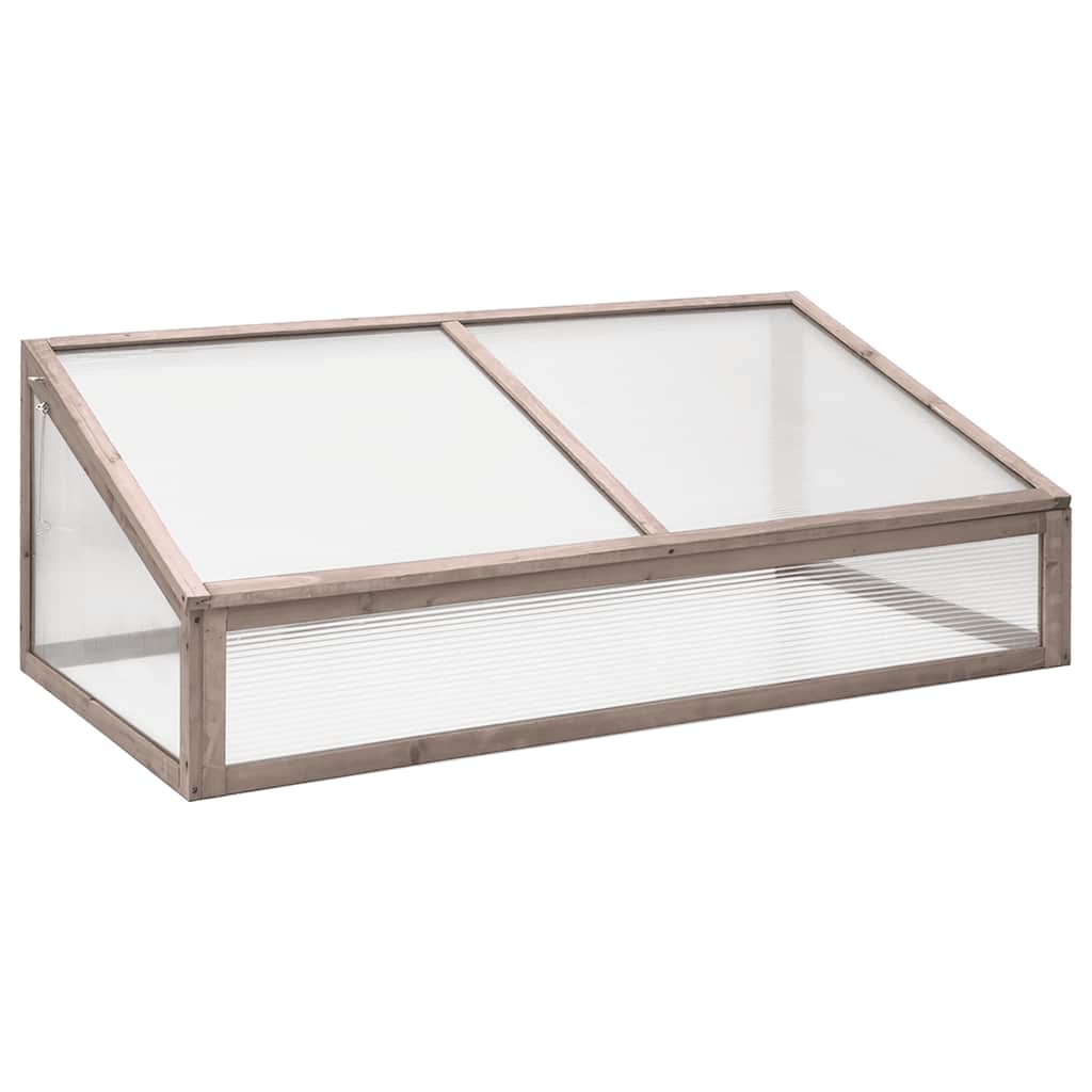 Vidaxl Greenhouse 110x58.5x39 cm Pine -Holzgrau