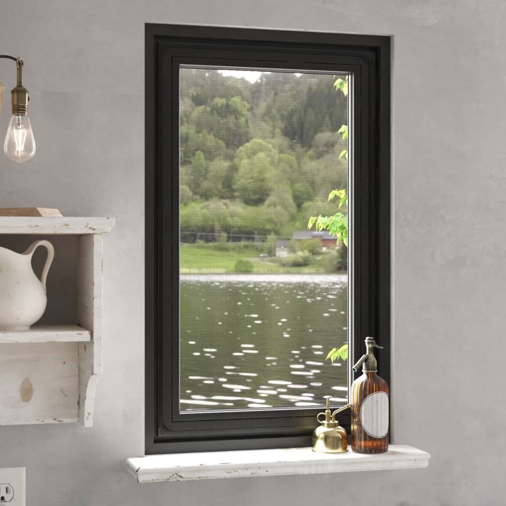 VIDAXL INSECTHOR für Windows Magnetic 80x140 cm Anthrazit -Colored