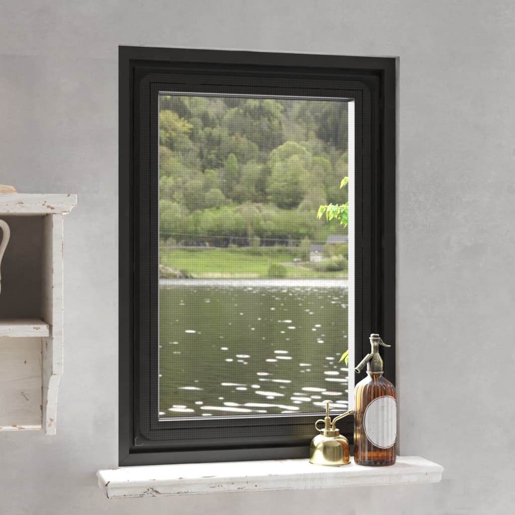 VIDAXL INSECTHOR für Windows Magnetic 80x120 cm Anthrazit -Colored