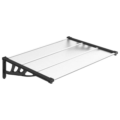Vidaxl -Tür -Baldachin 122x90 cm Polycarbonat schwarz und transparent