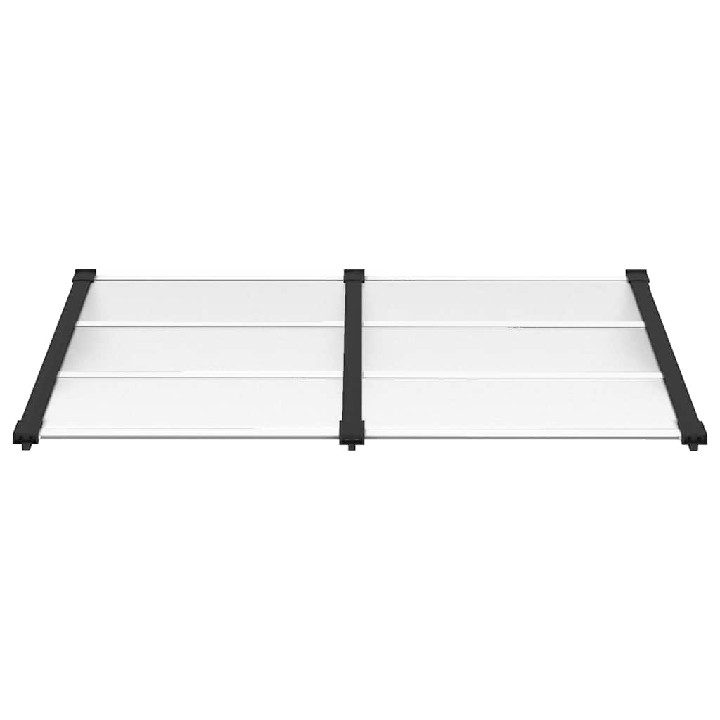 Vidaxl -Tür -Baldachin 152,5 x 90 cm Polycarbonat schwarz und transparent