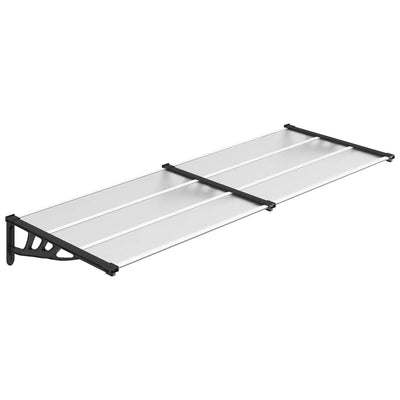Vidaxl -Tür -Baldachin 239 x 90 cm Polycarbonat schwarz und transparent