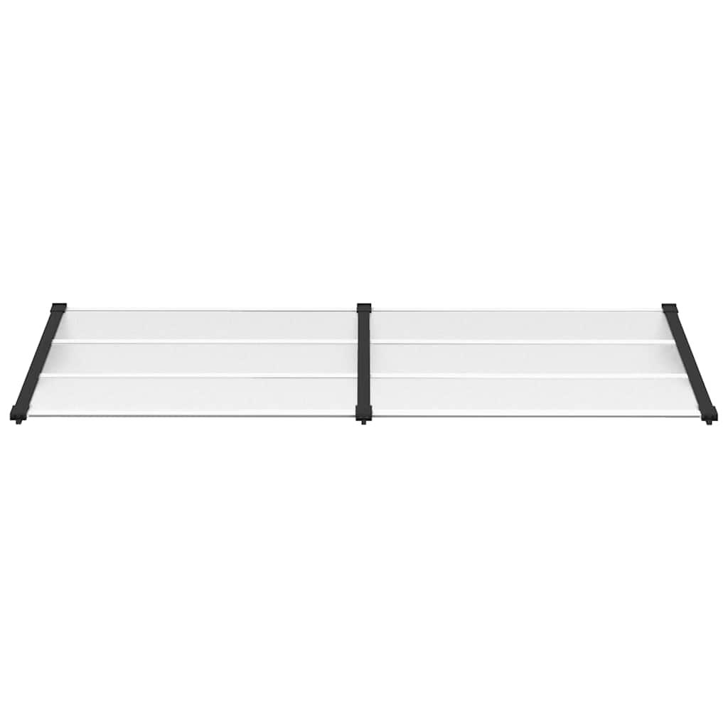 Vidaxl -Tür -Baldachin 239 x 90 cm Polycarbonat schwarz und transparent
