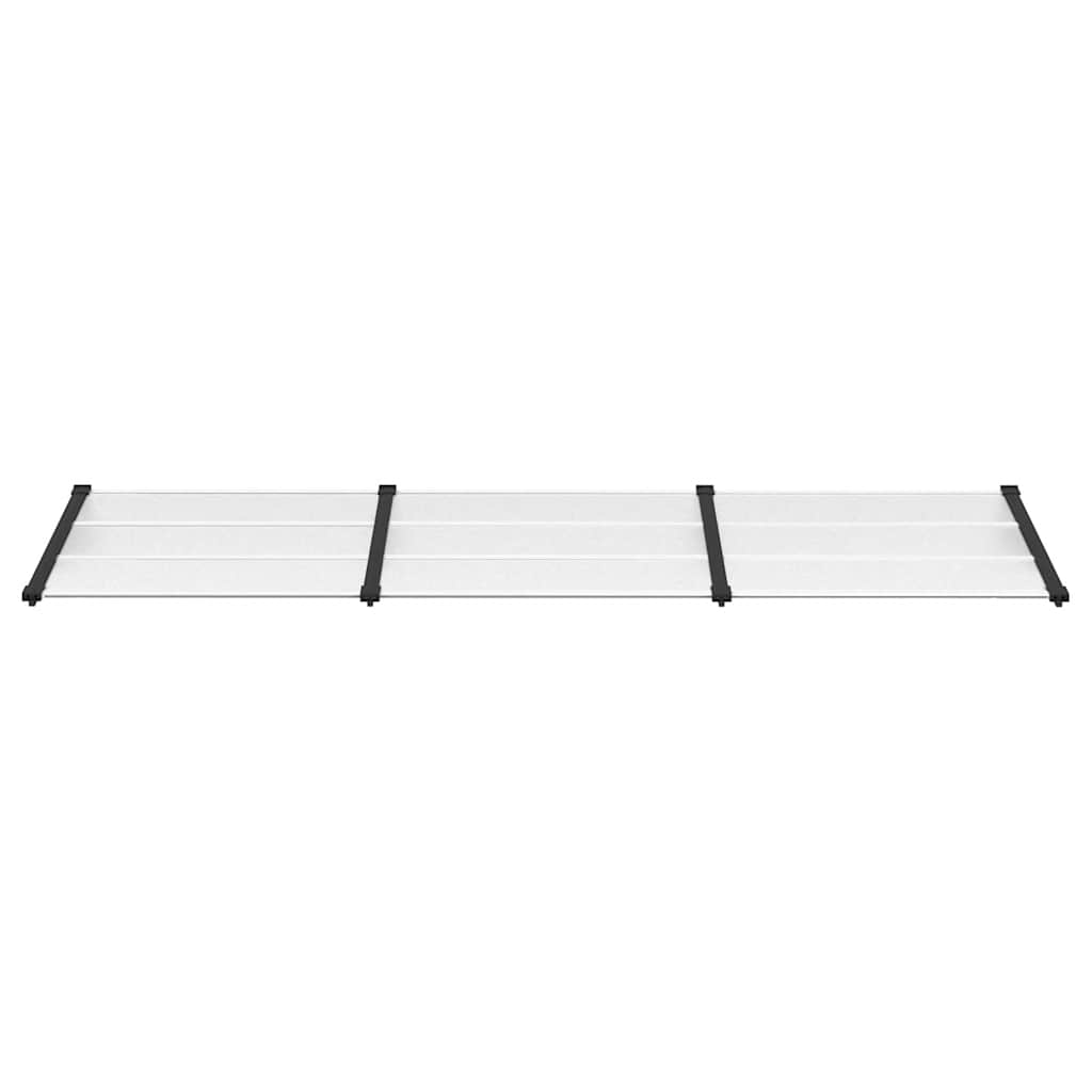 Vidaxl -Tür -Baldachin 297,5 x 90 cm Polycarbonat schwarz und transparent