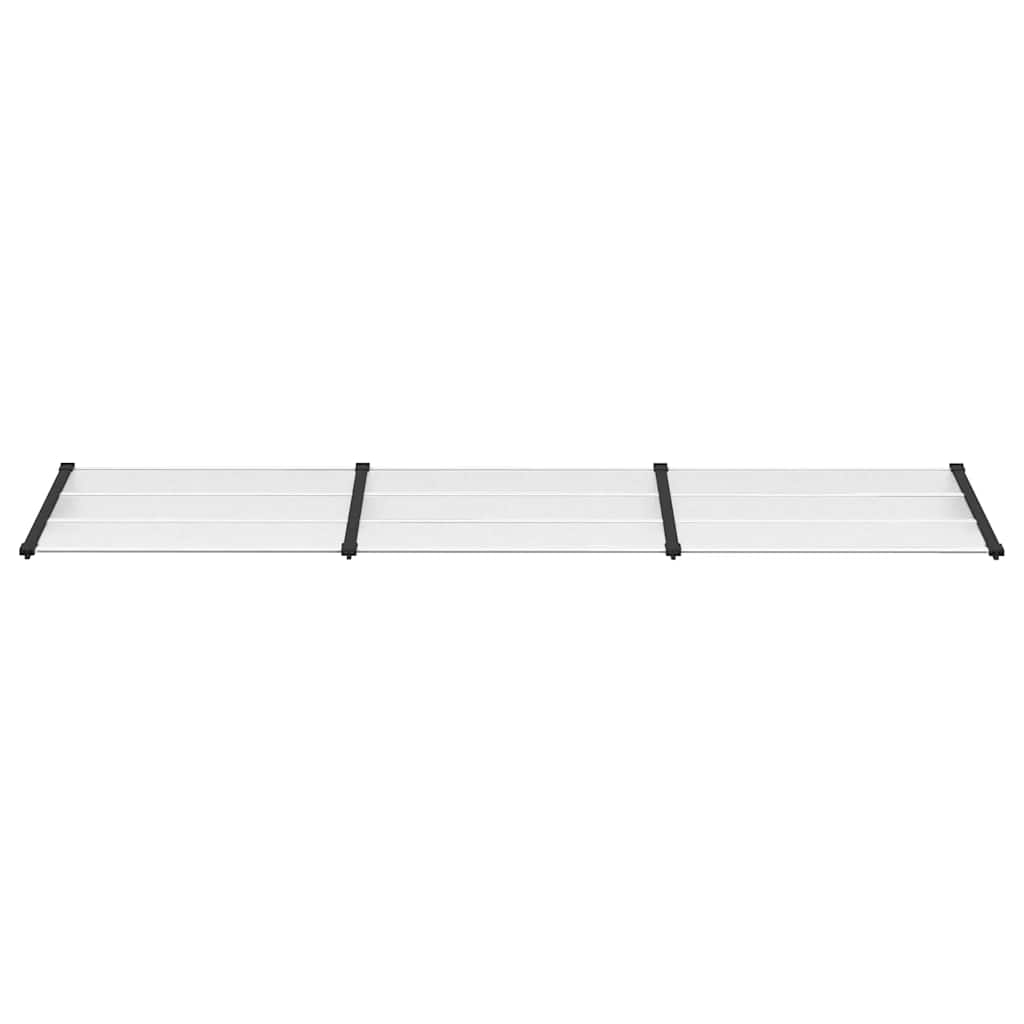 Vidaxl -Tür -Baldachin 358,5 x 90 cm Polycarbonat schwarz und transparent