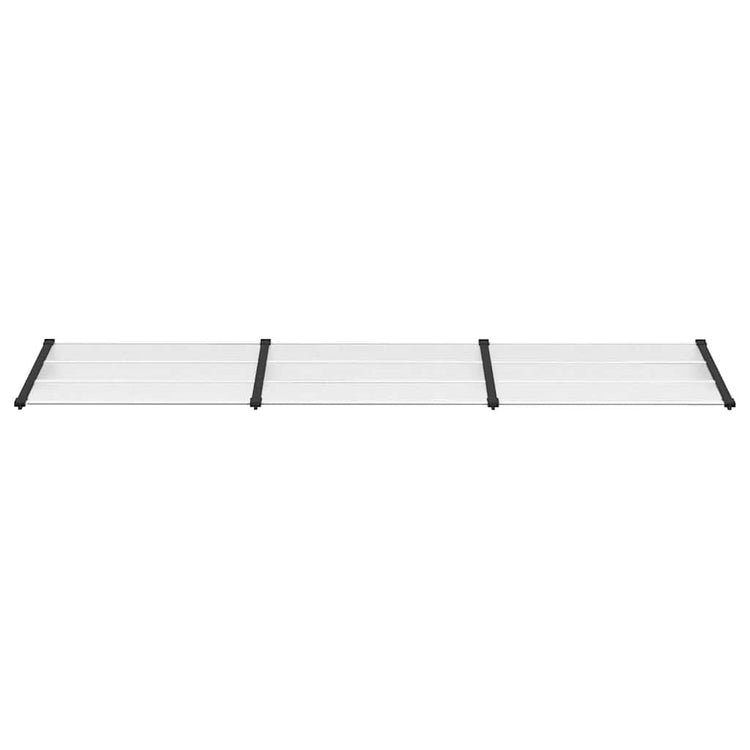 Vidaxl -Tür -Baldachin 358,5 x 90 cm Polycarbonat schwarz und transparent