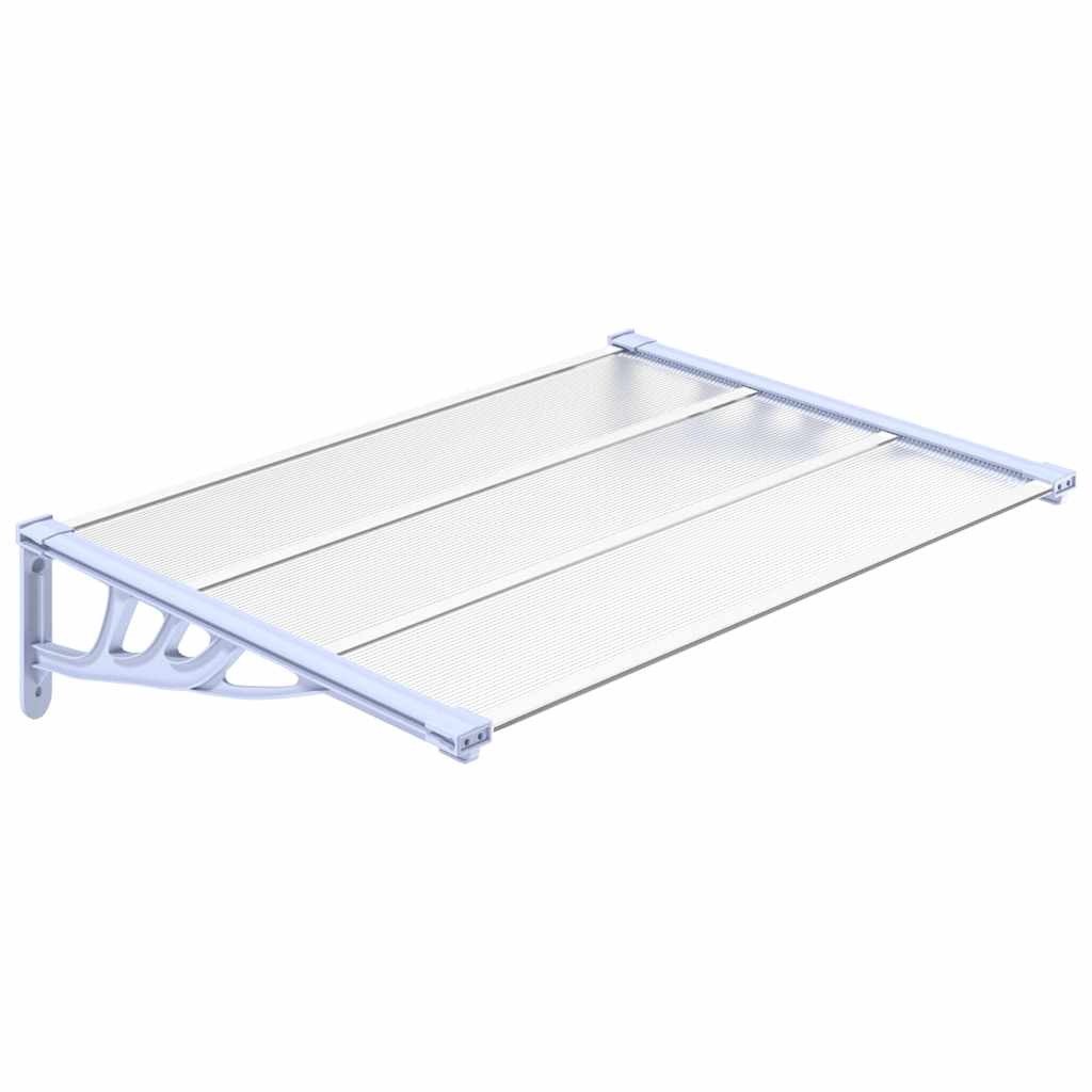 Vidaxl -Tür -Baldachin 122x90 cm Polycarbonat grau und transparent