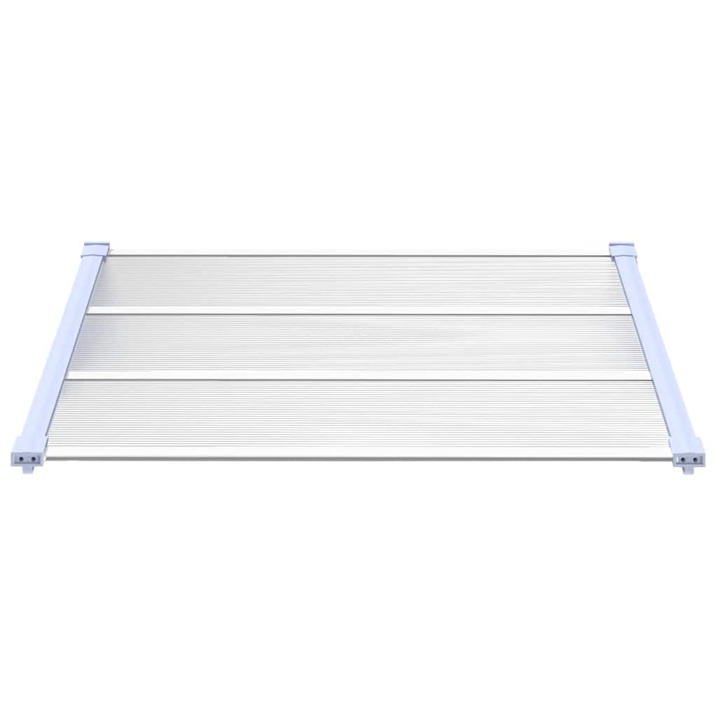 Vidaxl -Tür -Baldachin 122x90 cm Polycarbonat grau und transparent