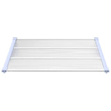 Vidaxl -Tür -Baldachin 122x90 cm Polycarbonat grau und transparent - afbeelding 3