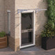 Vidaxl -Tür -Baldachin 122x90 cm Polycarbonat grau und transparent