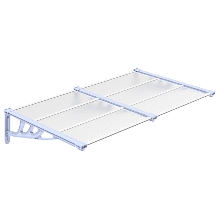 Vidaxl -Tür -Baldachin 152,5 x 90 cm Polycarbonat grau und transparent
