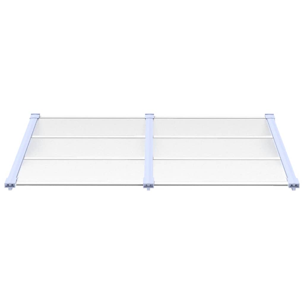 Vidaxl -Tür -Baldachin 152,5 x 90 cm Polycarbonat grau und transparent
