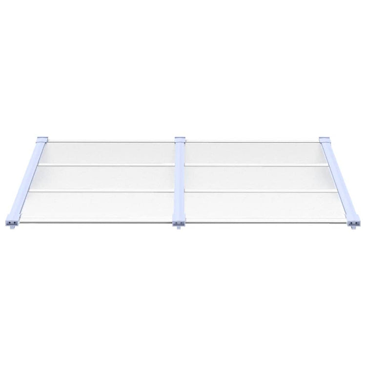 Vidaxl -Tür -Baldachin 152,5 x 90 cm Polycarbonat grau und transparent