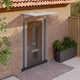 Vidaxl -Tür -Baldachin 152,5 x 90 cm Polycarbonat grau und transparent
