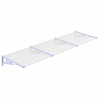 Vidaxl -Tür -Baldachin 297,5 x 90 cm Polycarbonat grau und transparent