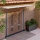 Vidaxl -Tür -Baldachin 297,5 x 90 cm Polycarbonat grau und transparent
