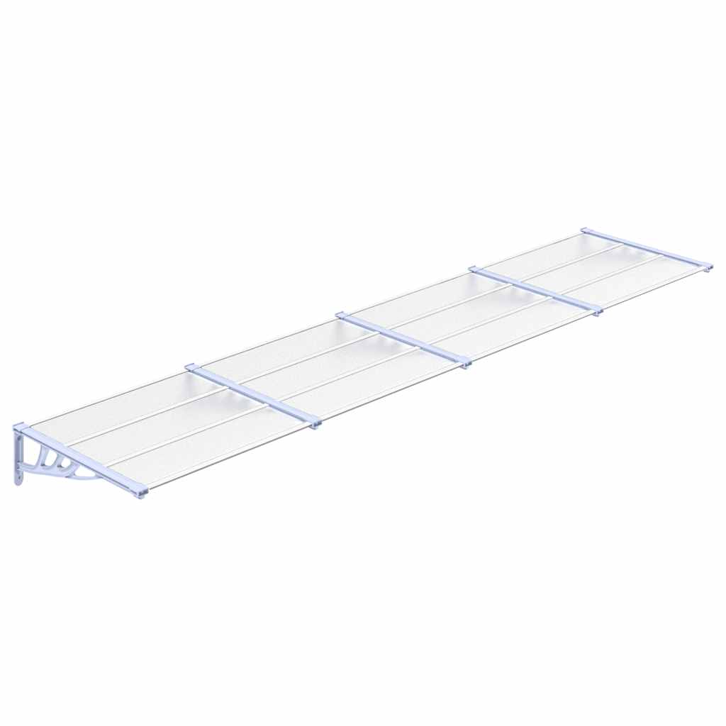 Vidaxl -Tür -Baldachin 396x90 cm Polycarbonat grau und transparent