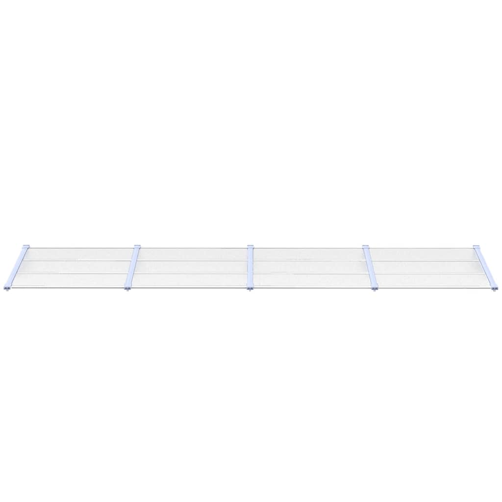 Vidaxl -Tür -Baldachin 396x90 cm Polycarbonat grau und transparent