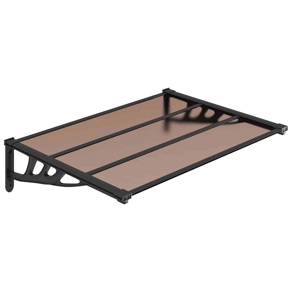 Vidaxl -Tür -Baldachin 122x90 cm Polycarbonat schwarz