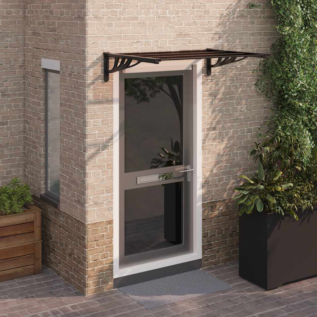 Vidaxl -Tür -Baldachin 122x90 cm Polycarbonat schwarz