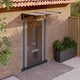 Vidaxl -Tür -Baldachin 152,5 x 90 cm Polycarbonat schwarz
