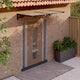 Vidaxl -Tür -Baldachin 199x90 cm Polycarbonat schwarz