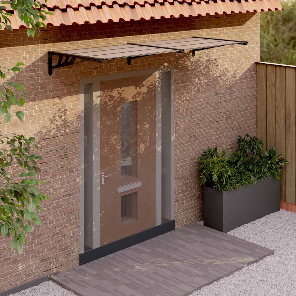 Vidaxl -Tür -Baldachin 239 x 90 cm Polycarbonat schwarz
