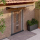 Vidaxl -Tür -Baldachin 239 x 90 cm Polycarbonat schwarz
