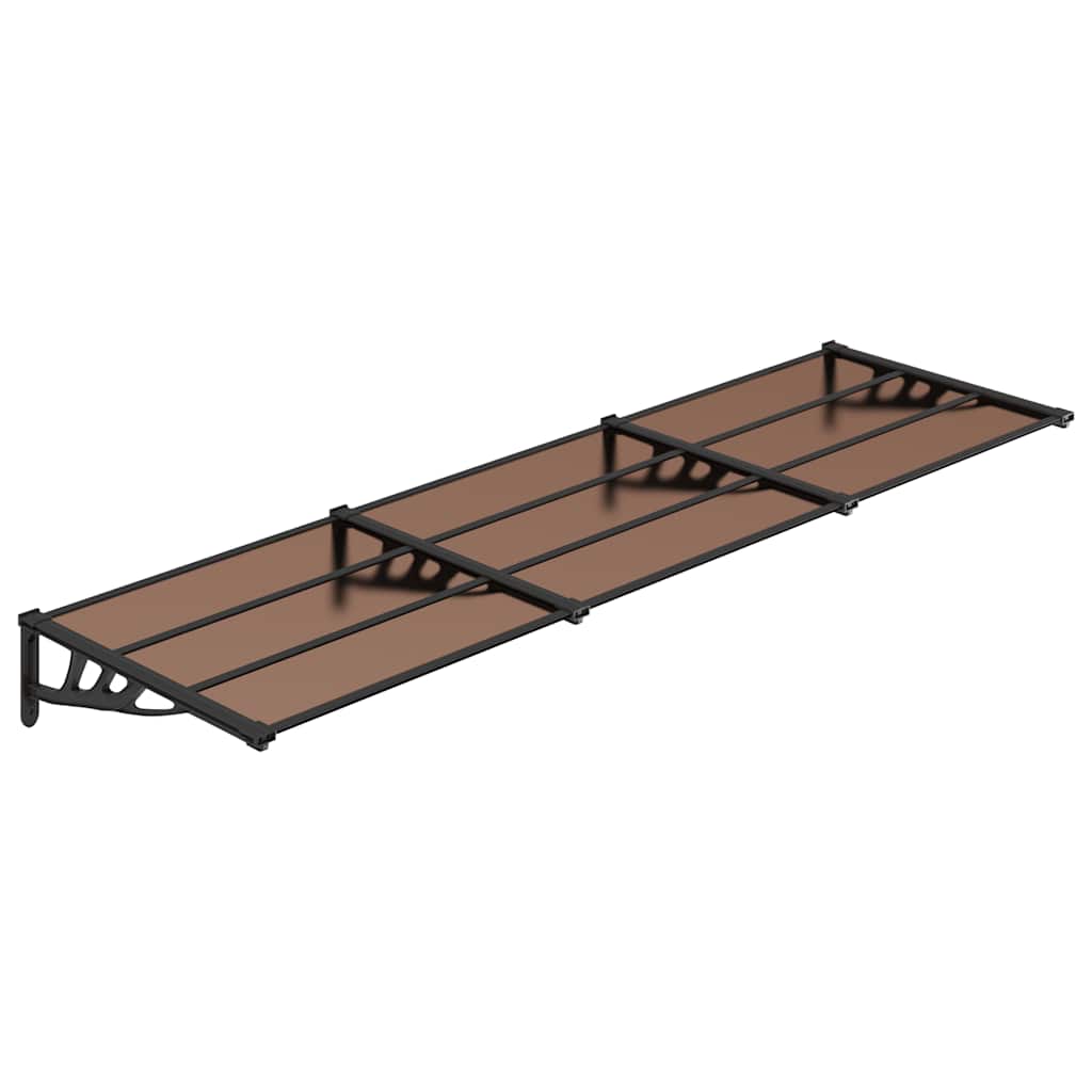 Vidaxl -Tür -Baldachin 297,5 x 90 cm Polycarbonat Schwarz