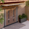 Vidaxl -Tür -Baldachin 297,5 x 90 cm Polycarbonat Schwarz