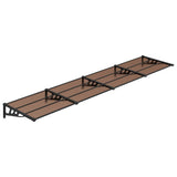 Vidaxl -Tür -Baldachin 396x90 cm Polycarbonat schwarz - afbeelding 2
