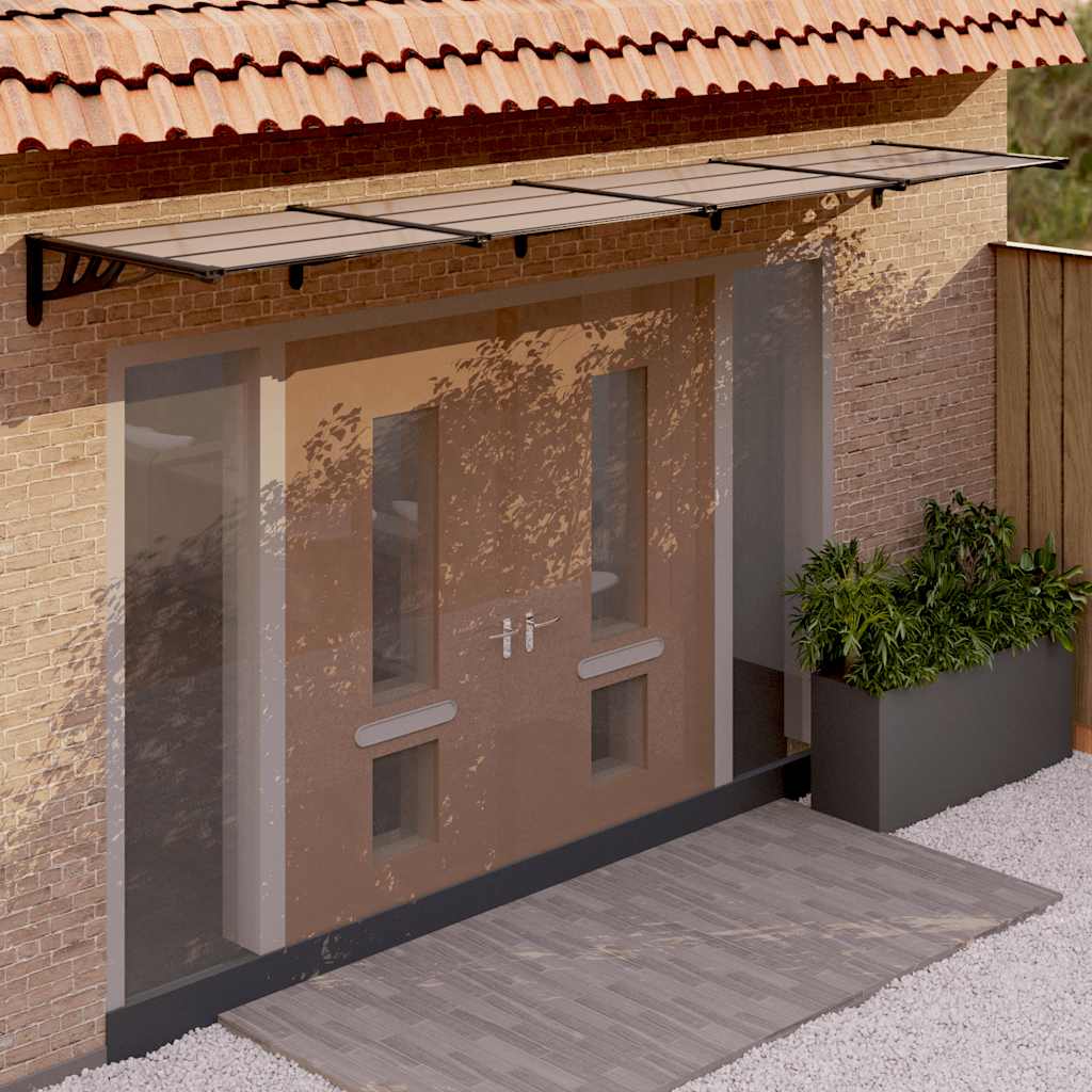 Vidaxl -Tür -Baldachin 396x90 cm Polycarbonat schwarz