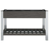 VIDAXL -Pflanzer mit Regal 120 x 50 x 75 cm HKC Grau angehoben
