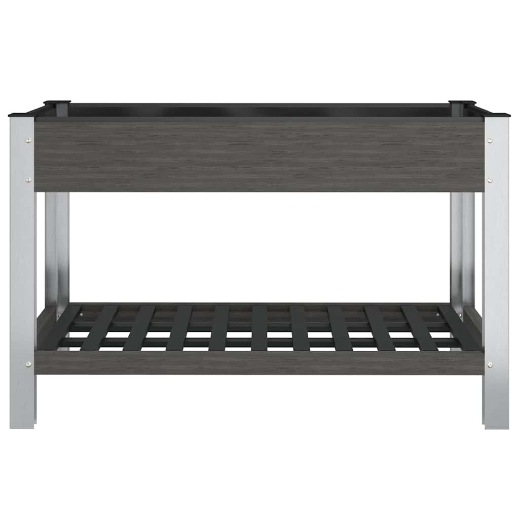 VIDAXL -Pflanzer mit Regal 120 x 50 x 75 cm HKC Grau angehoben
