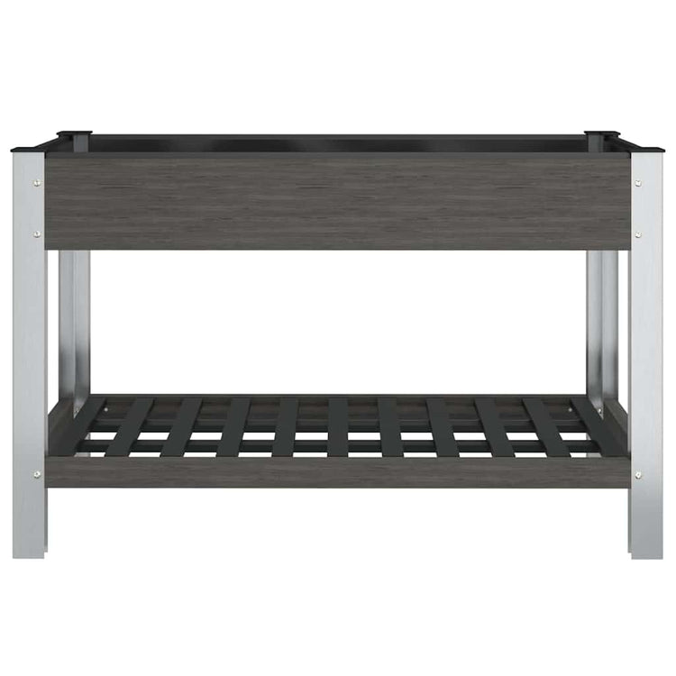 VIDAXL -Pflanzer mit Regal 120 x 50 x 75 cm HKC Grau angehoben