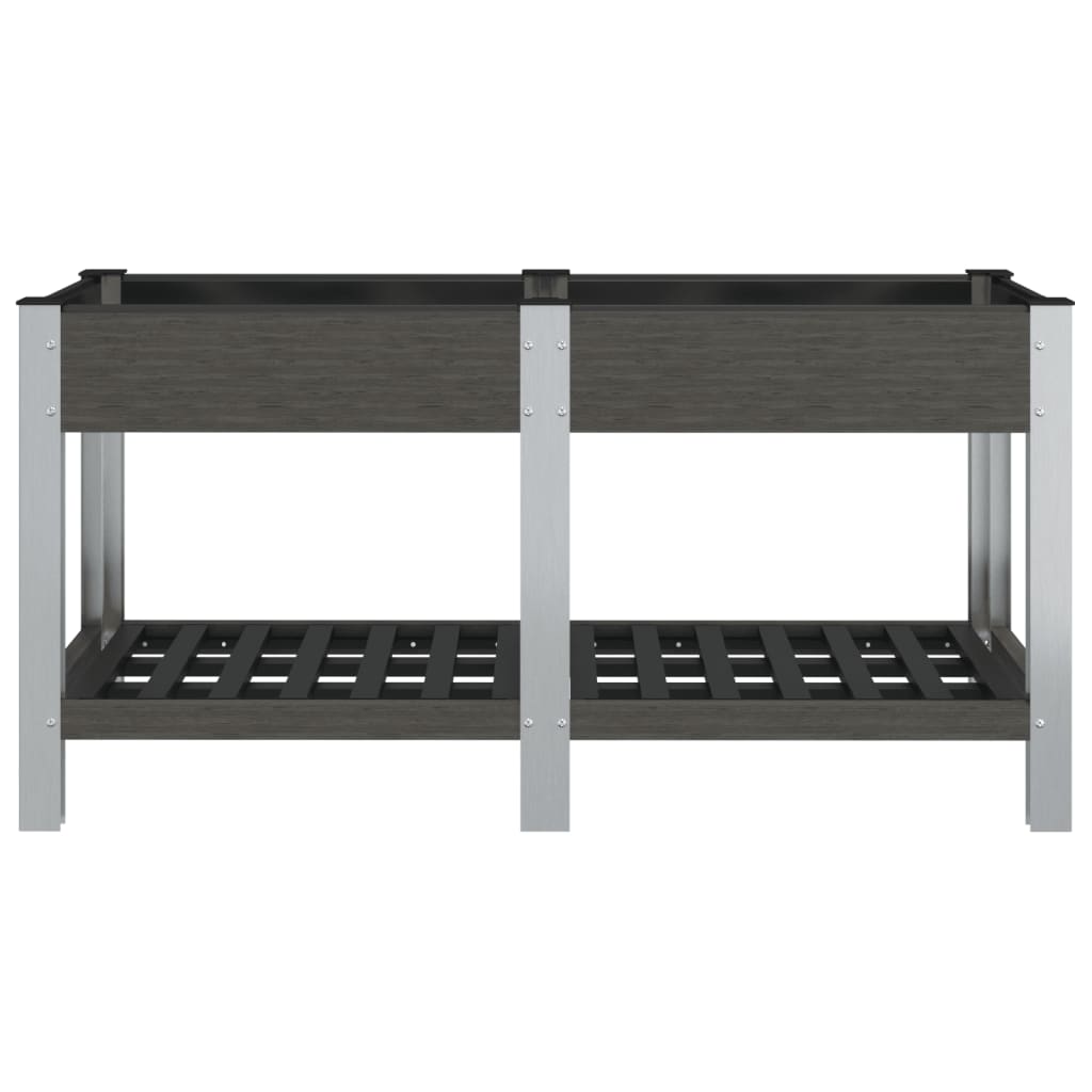 VIDAXL -Pflanzer mit Regal 175x50x75 cm HKC Gray angehoben