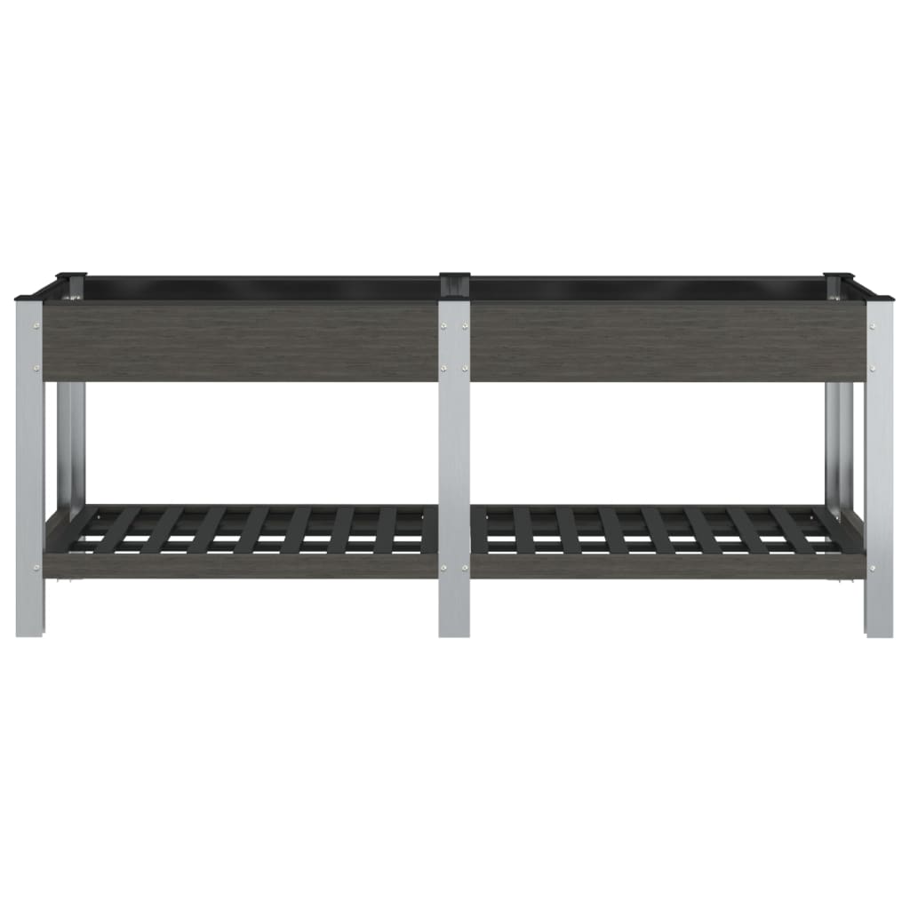 VIDAXL -Pflanzer mit Regal 200x50x75 cm HKC Gray angehoben