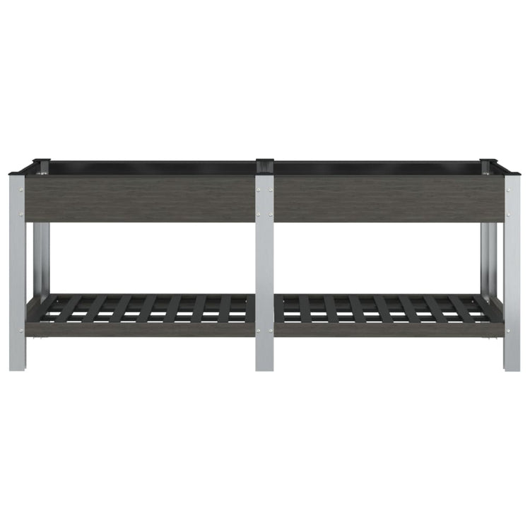 VIDAXL -Pflanzer mit Regal 200x50x75 cm HKC Gray angehoben