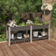 VIDAXL -Pflanzer mit Regal 200x50x75 cm HKC Gray angehoben