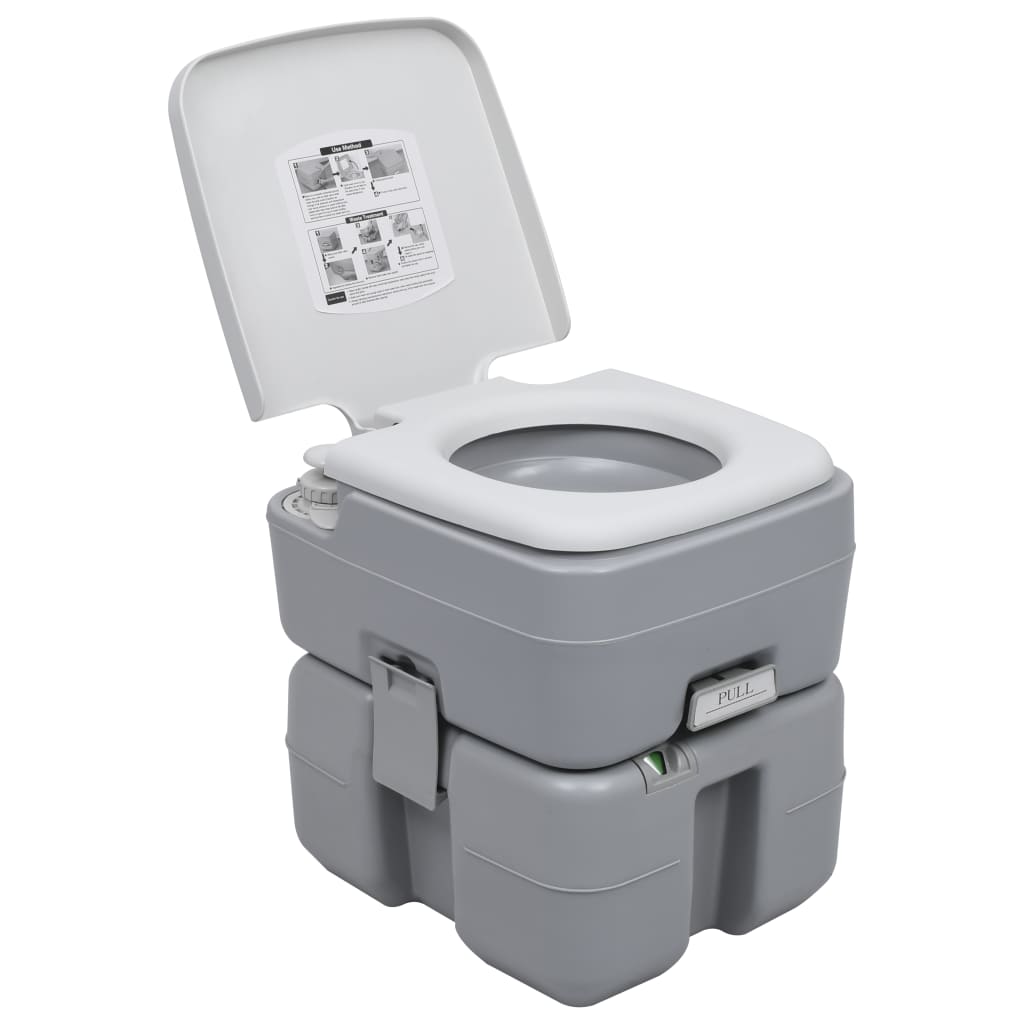 Vidaxl Camping -Toilette und Spülen set tragbar
