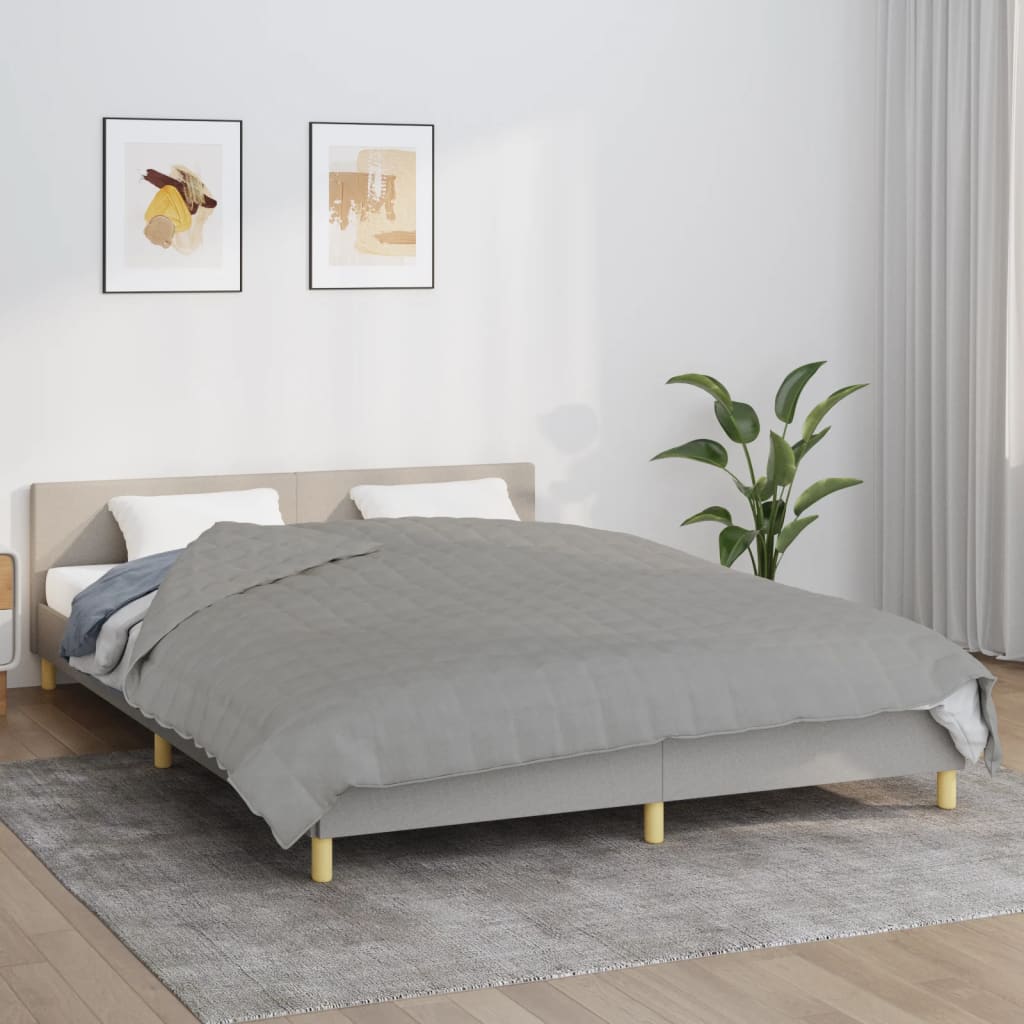 Vidaxl schwache Decke 200x220 cm 9 kg Stoff grau