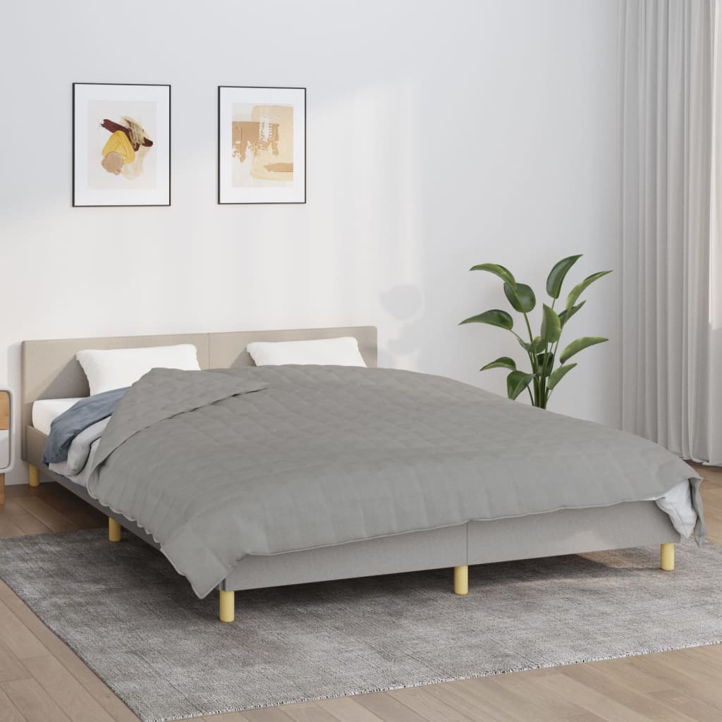 Vidaxl Schwachdecke 220x230 cm 15 kg Stoff grau
