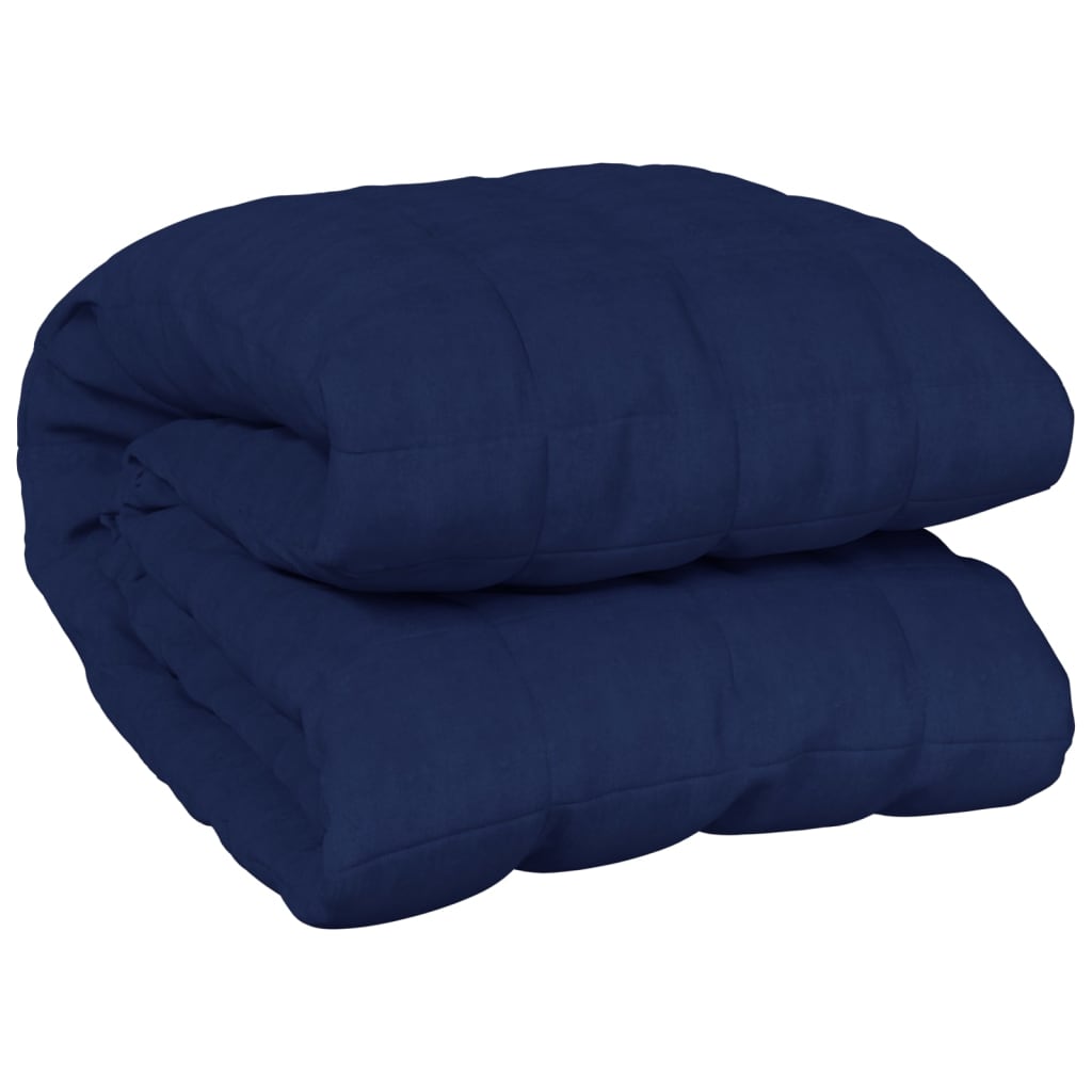 Vidaxl schwache Decke 135x200 cm 10 kg Stoff blau