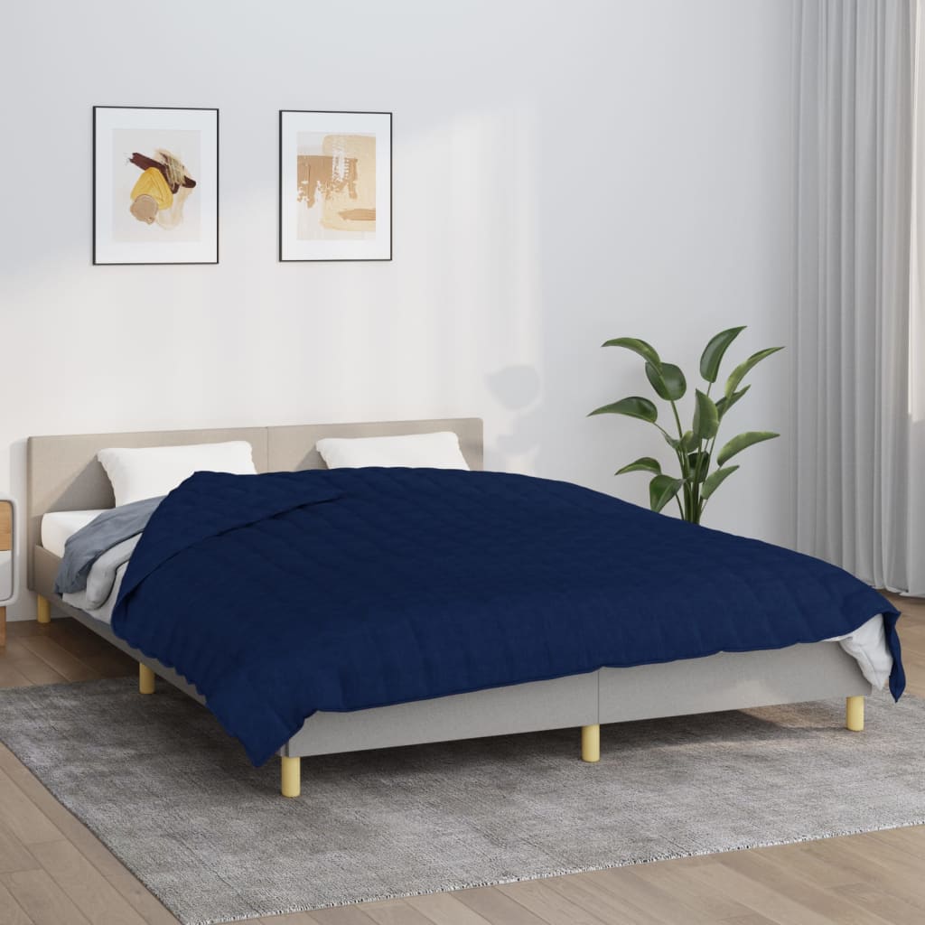 Vidaxl schwache Decke 200x230 cm 9 kg Stoff blau